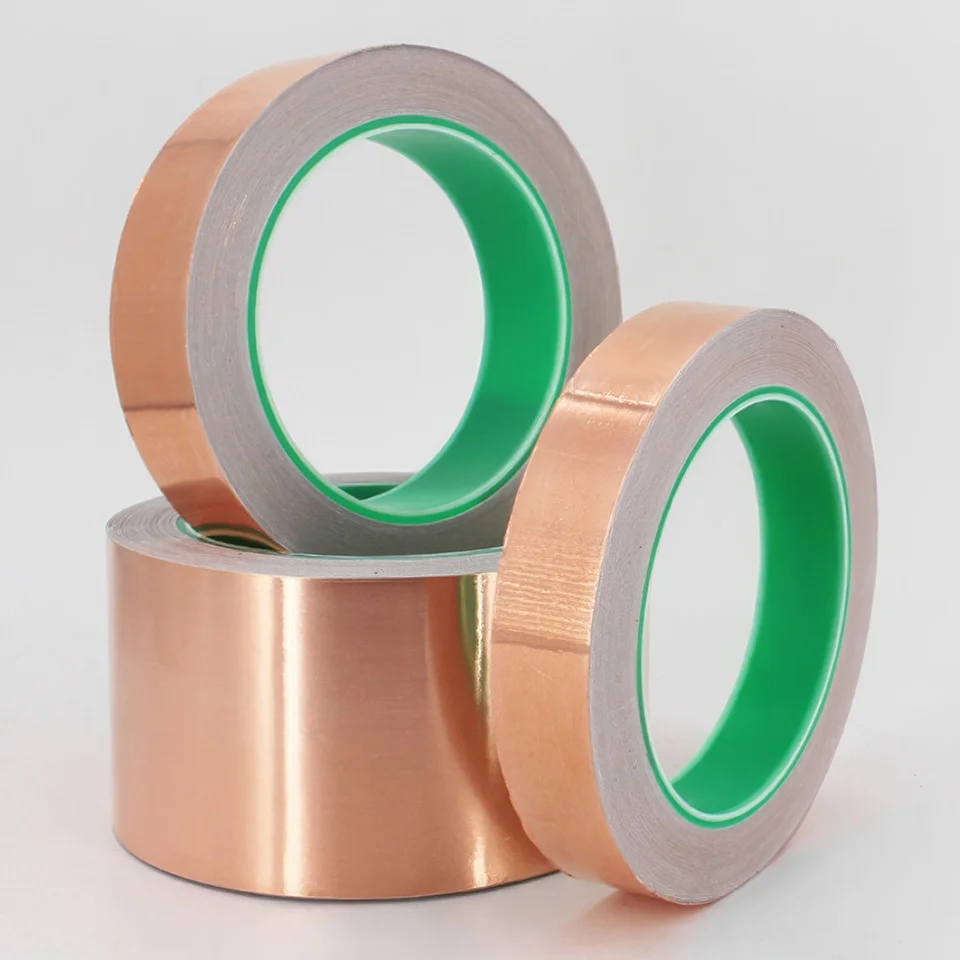 Adhesive-backed conductive high-shielding copper foil tape