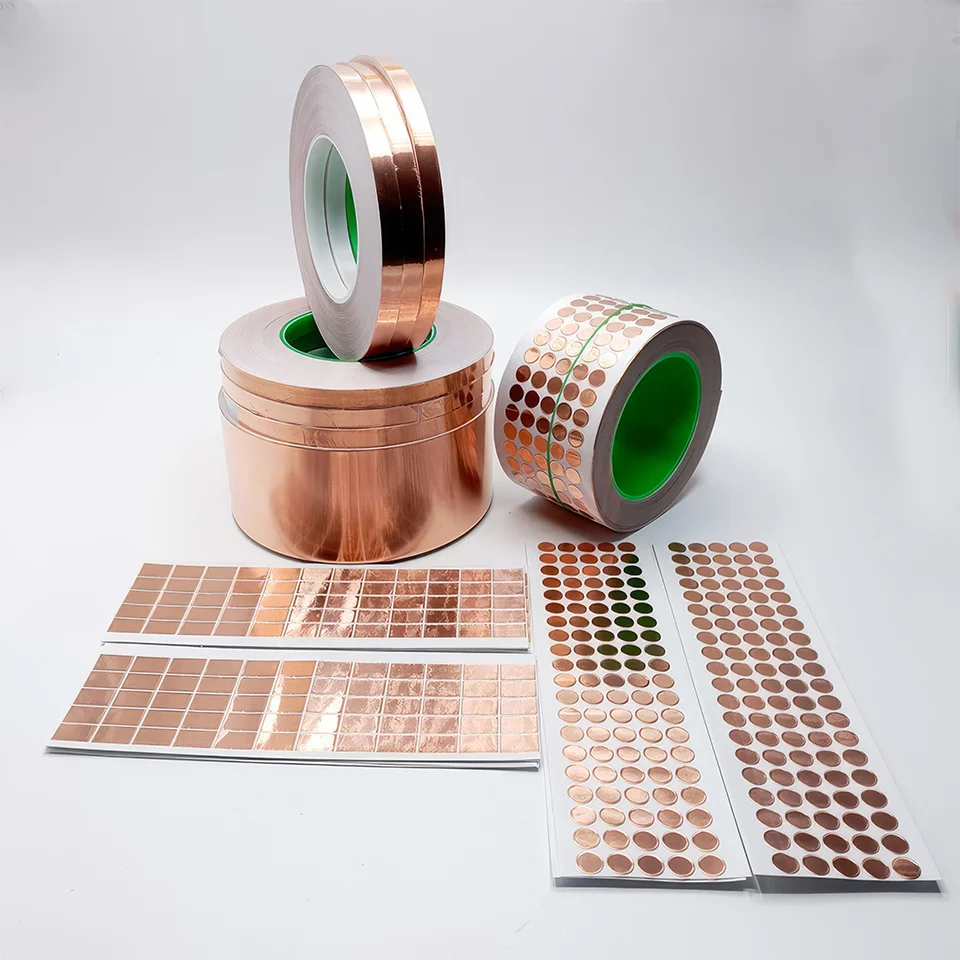 Custom die-cutting shielded conductive copper foil