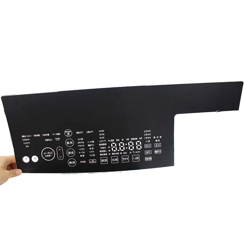 Screen printing washing machine button panel